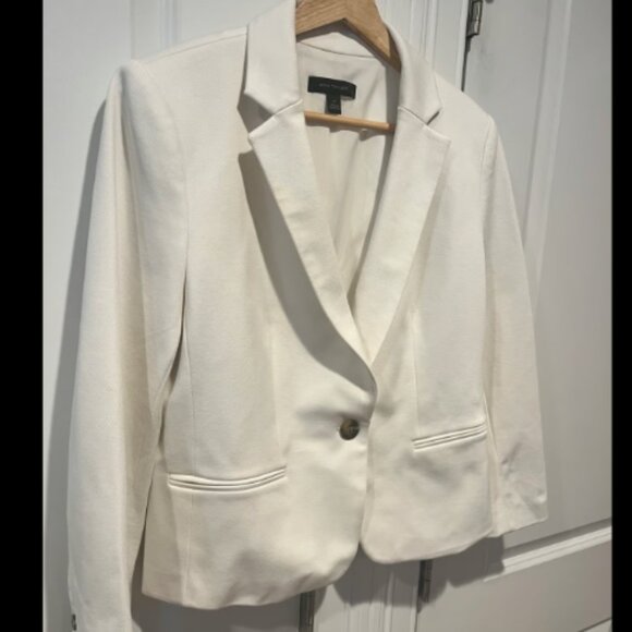 Ann Taylor - One-button Blazer (Off-White) - Picture 1 of 7